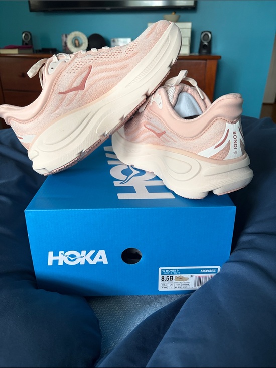 Hoka Shoes - Hoka Women’s Bondi Running Shoes — Pale Pink Cream